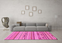 Machine Washable Abstract Pink Modern Rug, wshabs2238pnk