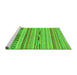 Sideview of Machine Washable Abstract Green Modern Area Rugs, wshabs2238grn