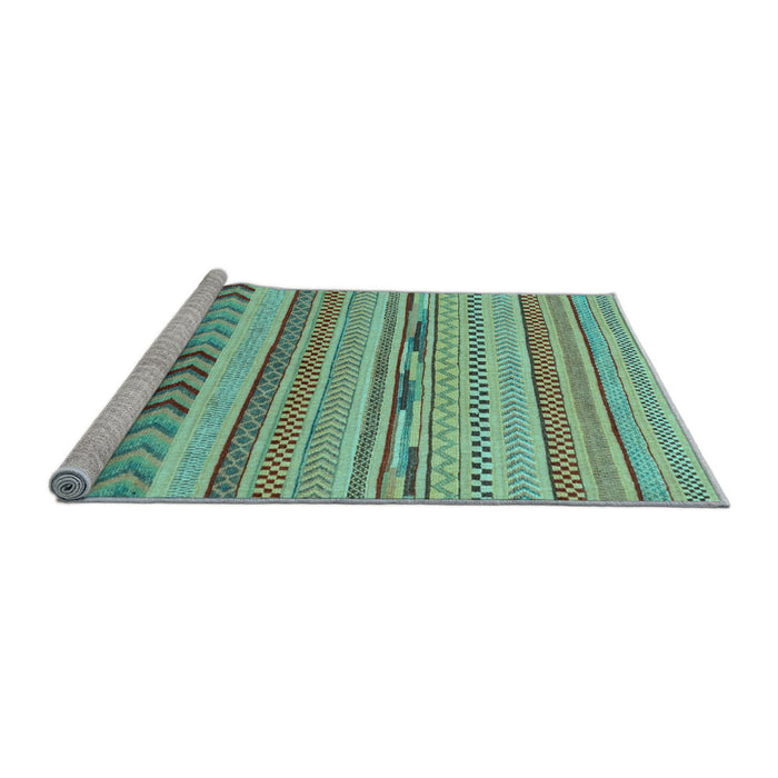 Sideview of Machine Washable Abstract Light Blue Modern Rug, wshabs2238lblu