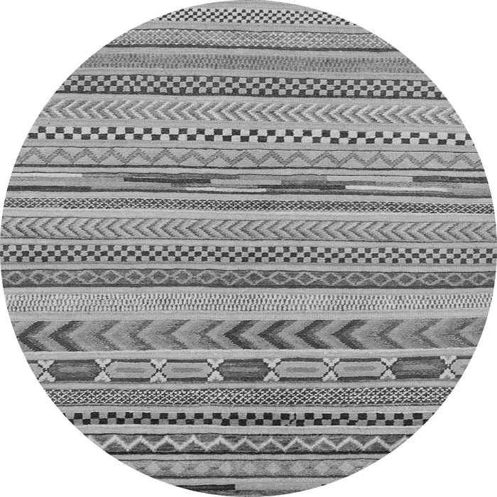 Round Abstract Gray Modern Rug, abs2238gry