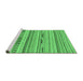 Sideview of Machine Washable Abstract Emerald Green Modern Area Rugs, wshabs2238emgrn