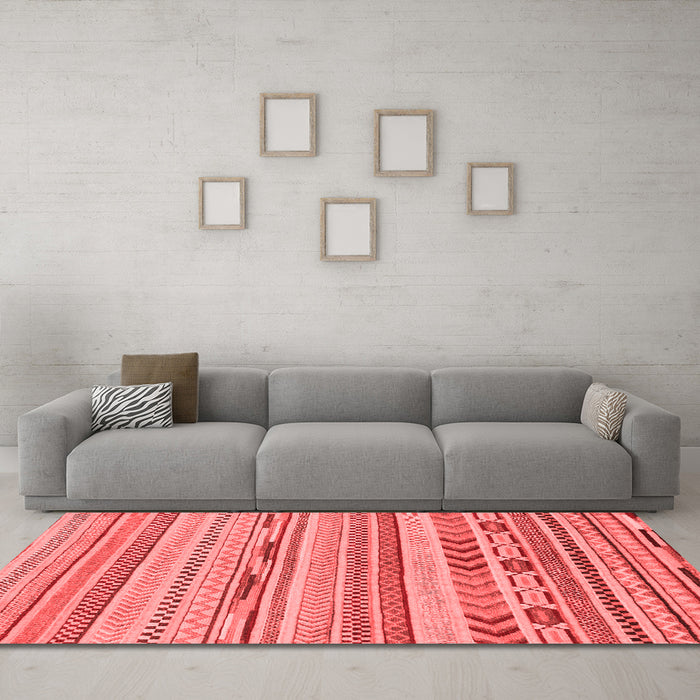 Modern Red Washable Rugs