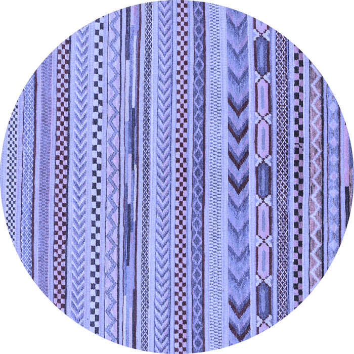 Round Machine Washable Abstract Blue Modern Rug, wshabs2238blu