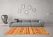 Machine Washable Abstract Orange Modern Area Rugs in a Living Room, wshabs2238org