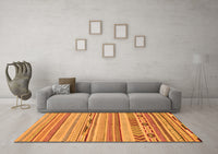 Machine Washable Abstract Orange Modern Rug, wshabs2238org