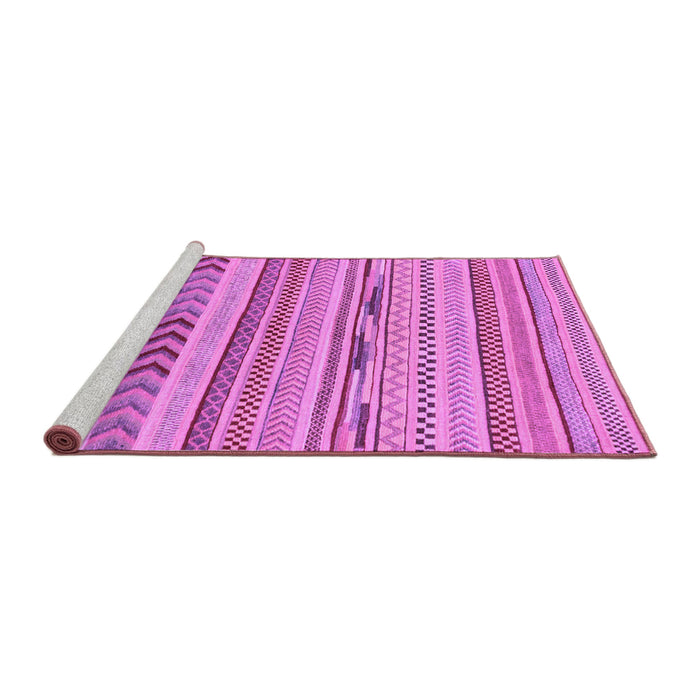 Sideview of Machine Washable Abstract Purple Modern Area Rugs, wshabs2238pur