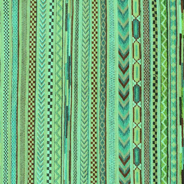 Square Machine Washable Abstract Turquoise Modern Area Rugs, wshabs2238turq