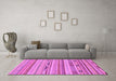 Machine Washable Abstract Purple Modern Area Rugs in a Living Room, wshabs2238pur