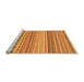 Sideview of Machine Washable Abstract Orange Modern Area Rugs, wshabs2239org