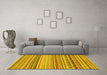 Machine Washable Abstract Yellow Modern Rug in a Living Room, wshabs2239yw