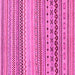 Square Machine Washable Abstract Pink Modern Rug, wshabs2239pnk