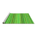 Sideview of Machine Washable Abstract Green Modern Area Rugs, wshabs2239grn