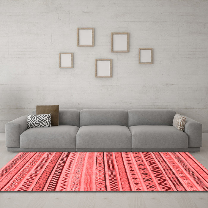 Modern Red Washable Rugs