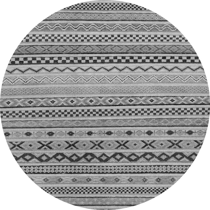 Round Abstract Gray Modern Rug, abs2239gry