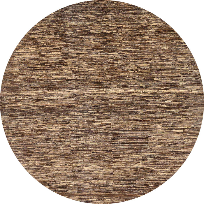 Round Abstract Red Brown Modern Rug, abs223