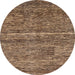 Round Abstract Red Brown Modern Rug, abs223