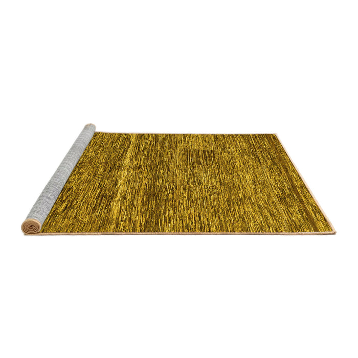 Sideview of Machine Washable Abstract Yellow Modern Rug, wshabs223yw