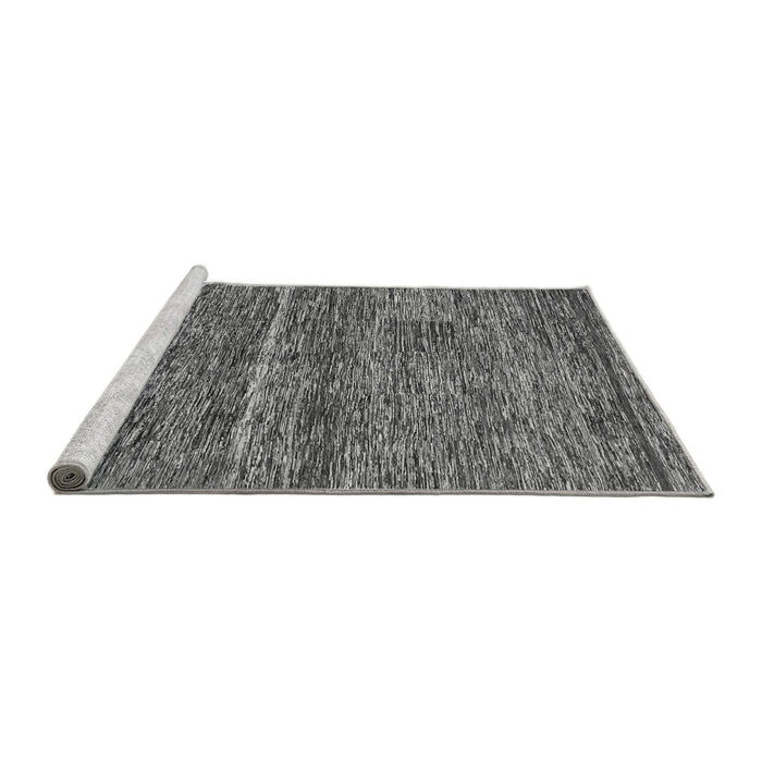 Sideview of Machine Washable Abstract Gray Modern Rug, wshabs223gry