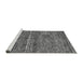 Sideview of Machine Washable Abstract Gray Modern Rug, wshabs223gry