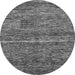 Round Machine Washable Abstract Gray Modern Rug, wshabs223gry