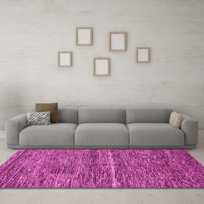 Machine Washable Abstract Pink Modern Rug in a Living Room, wshabs223pnk