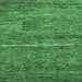 Square Abstract Emerald Green Modern Rug, abs223emgrn