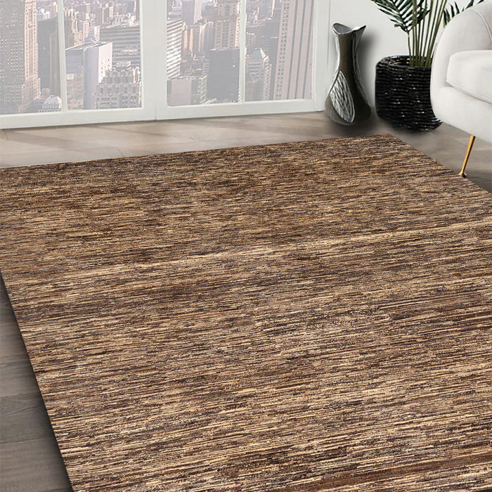 Abstract Red Brown Modern Rug in Family Room, abs223