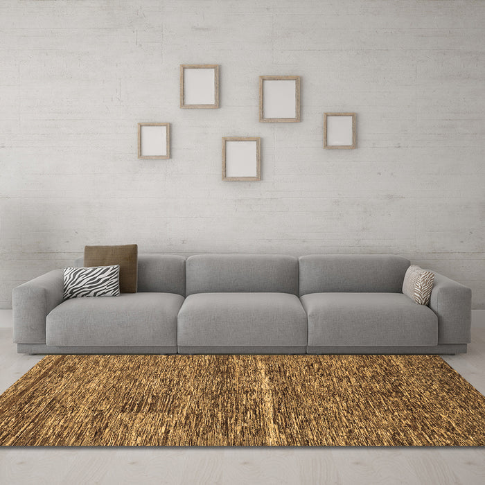 Machine Washable Abstract Brown Modern Rug in a Living Room,, wshabs223brn