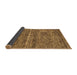 Sideview of Abstract Brown Modern Rug, abs223brn