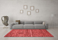 Machine Washable Abstract Red Modern Rug, wshabs223red