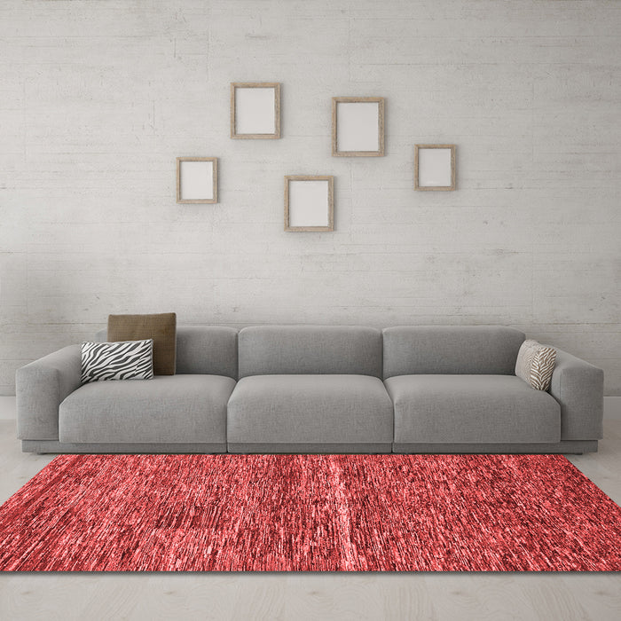 Modern Red Washable Rugs