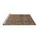 Sideview of Machine Washable Abstract Orange Brown Rug, wshabs224