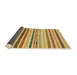 Sideview of Abstract Saffron Yellow Modern Rug, abs2240