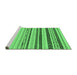 Sideview of Machine Washable Abstract Emerald Green Modern Area Rugs, wshabs2240emgrn