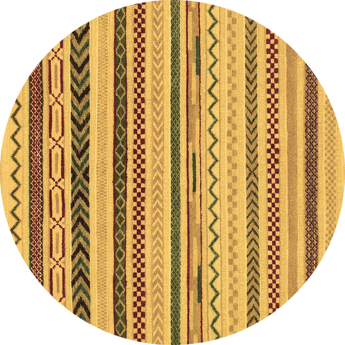 Round Abstract Brown Modern Rug, abs2240brn
