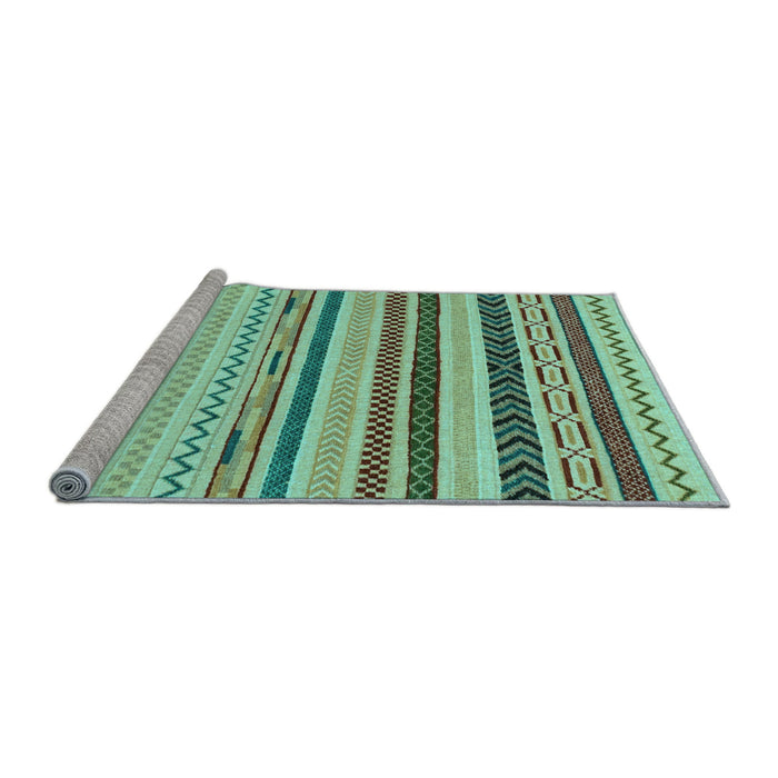 Sideview of Machine Washable Abstract Light Blue Modern Rug, wshabs2240lblu