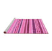 Sideview of Machine Washable Abstract Pink Modern Rug, wshabs2240pnk