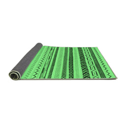 Sideview of Abstract Emerald Green Modern Rug, abs2240emgrn