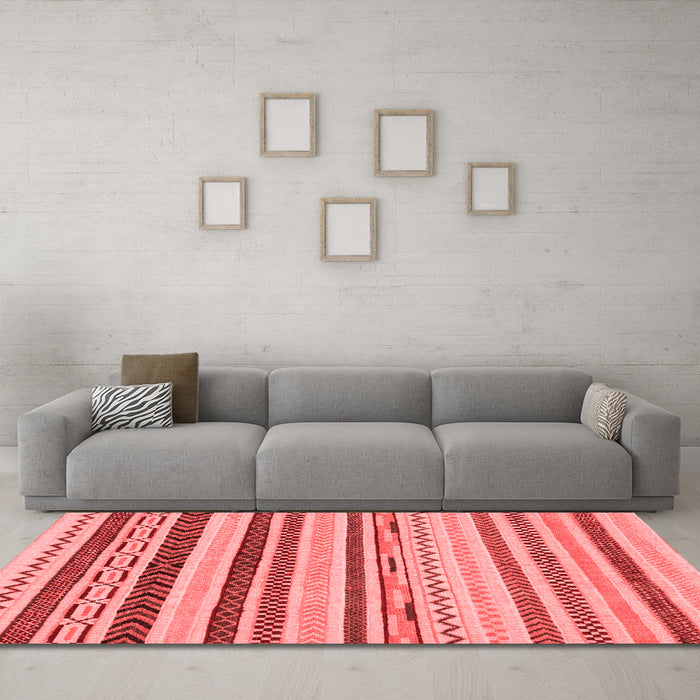 Modern Red Washable Rugs