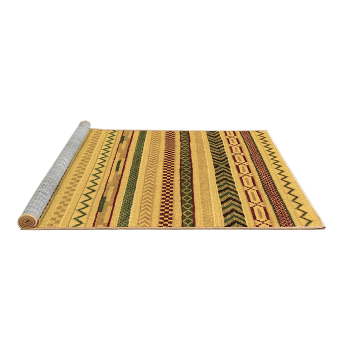Sideview of Machine Washable Abstract Brown Modern Rug, wshabs2240brn