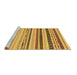 Sideview of Machine Washable Abstract Brown Modern Rug, wshabs2240brn