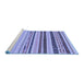 Sideview of Machine Washable Abstract Blue Modern Rug, wshabs2240blu