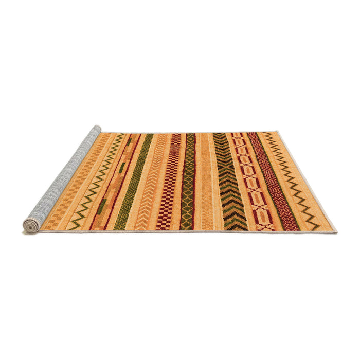 Sideview of Machine Washable Abstract Orange Modern Area Rugs, wshabs2240org