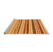 Sideview of Machine Washable Abstract Orange Modern Area Rugs, wshabs2240org