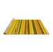 Sideview of Machine Washable Abstract Yellow Modern Rug, wshabs2240yw