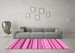 Machine Washable Abstract Pink Modern Rug in a Living Room, wshabs2240pnk