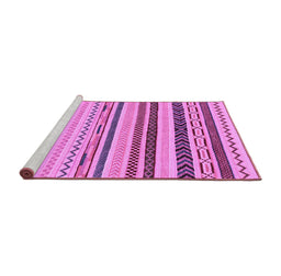 Sideview of Machine Washable Abstract Purple Modern Area Rugs, wshabs2240pur
