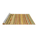 Sideview of Machine Washable Abstract Red Rug, wshabs2241