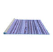 Sideview of Machine Washable Abstract Blue Modern Rug, wshabs2241blu