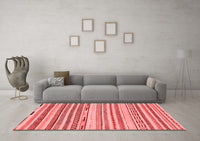 Machine Washable Abstract Red Modern Rug, wshabs2241red